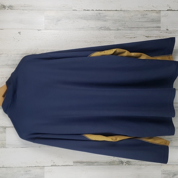 MLB Milwaukee Brewers quarter zip jacket pullover blue gold Size Large Tall - Picture 4 of 5